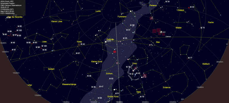 Sternenbilder im Februar